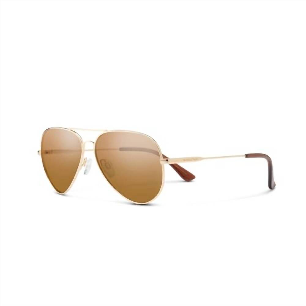 NEW SUNCLOUD men's hard deck polarized sunglasses in gold  brown